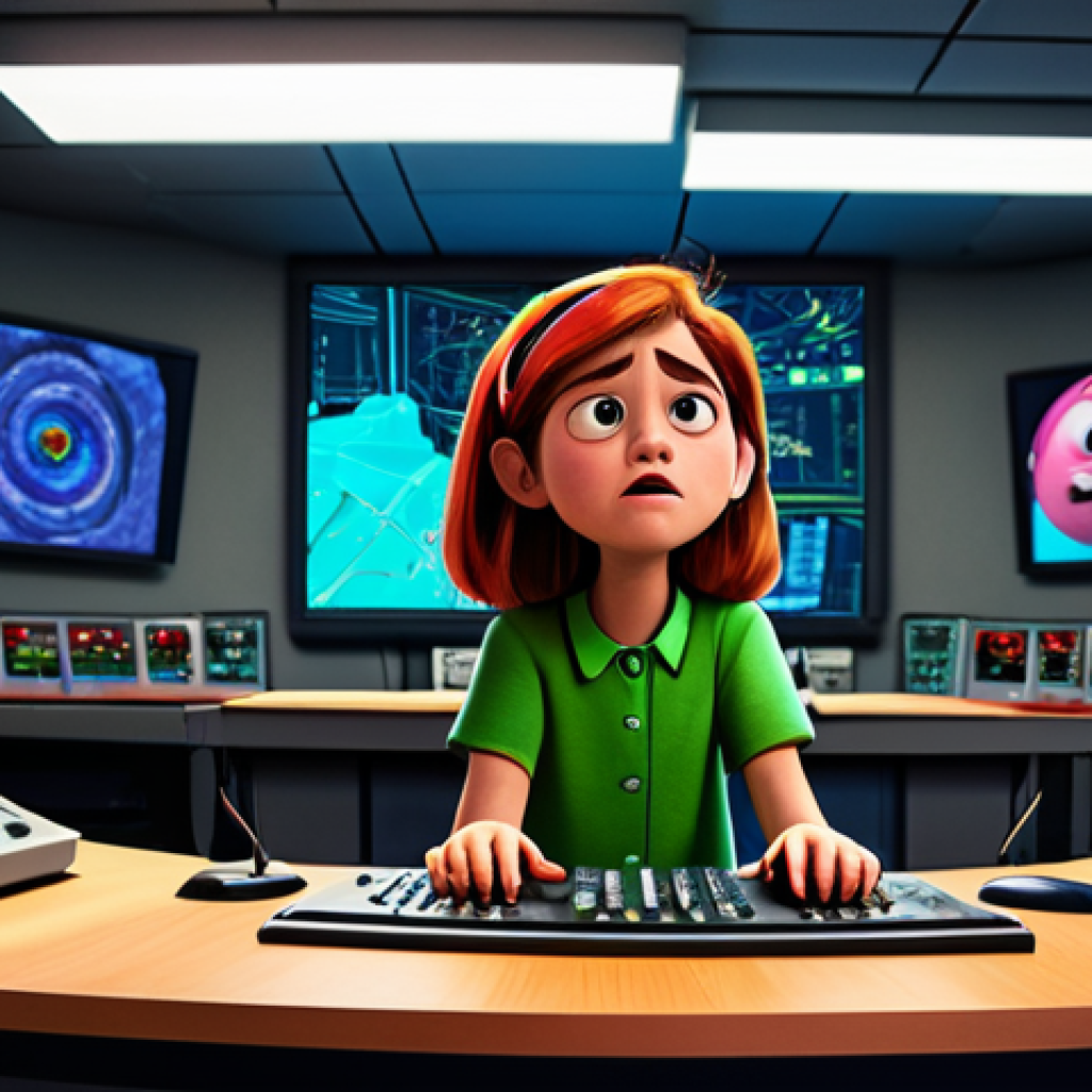 인사이드 아웃  Inside Out    인사이드 아웃에서 감정의 시각적 표현 - **Prompt:** "A vibrant and colorful depiction of Joy, Sadness, Anger, Fear, and Disgust inside a con...