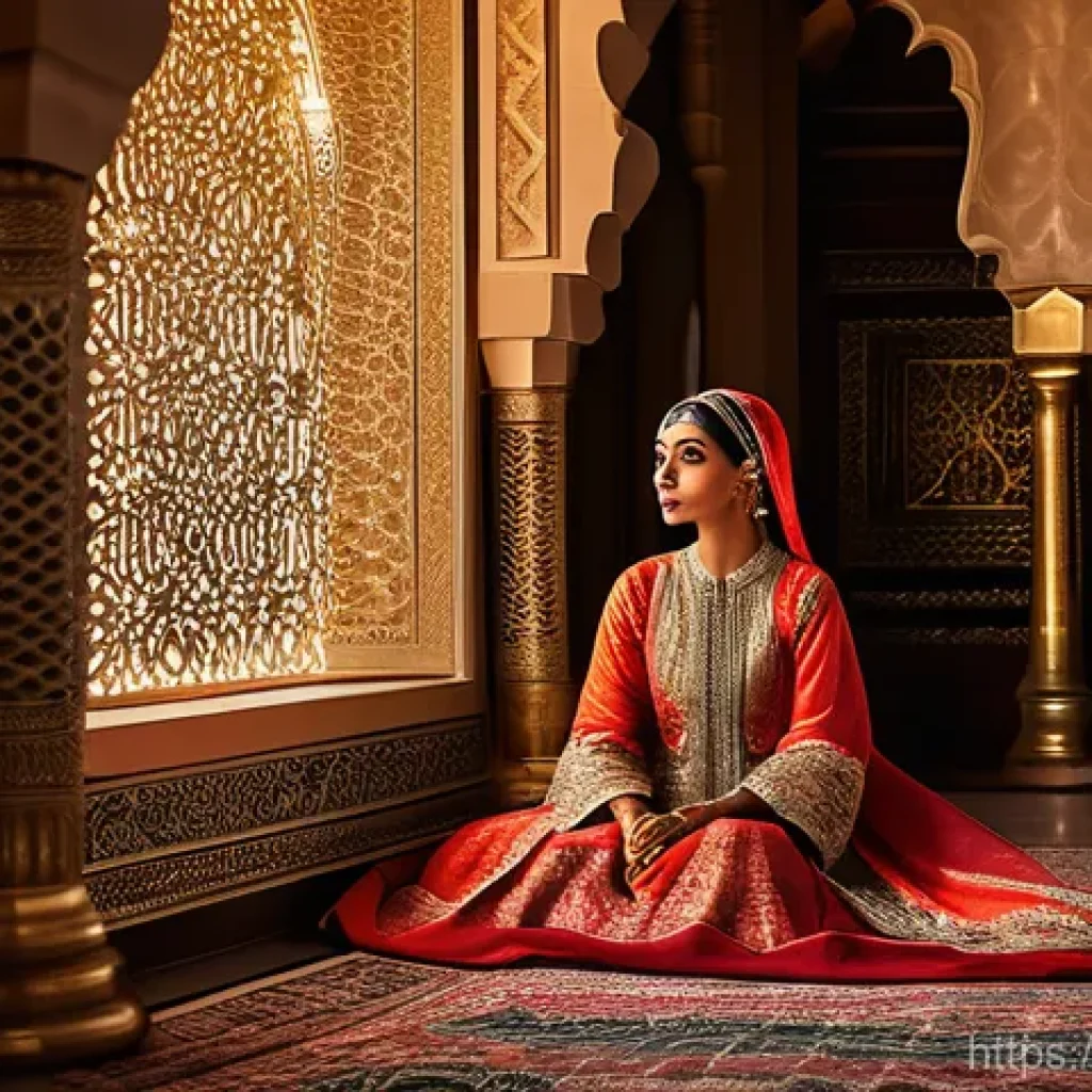알라딘 Aladdin 알라딘과 중동의 전설적인 이야기 - **A Majestic Storytelling Evening in an Arabian Palace**
A captivating young woman, embodying Sc...