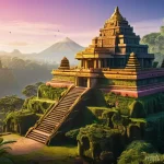 엘도라도  The Road to El Dorado    엘도라도의 모험과 황금 신화 - **"A grand, cinematic shot of the mythical golden city of El Dorado, nestled deep within a vibrant, ...